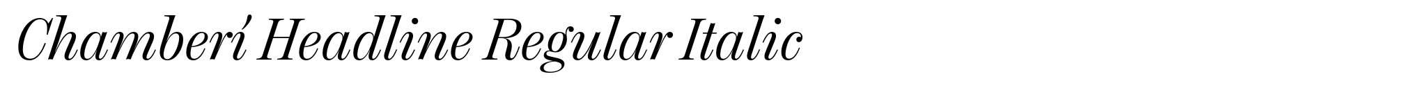Chamberí Headline Regular Italic image